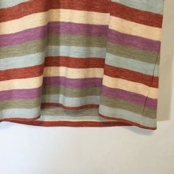 Madewell Striped tee Multicolor Short Sleeve Scoop Neck Women's Sz Medium Cotton - Picture 3 of 10